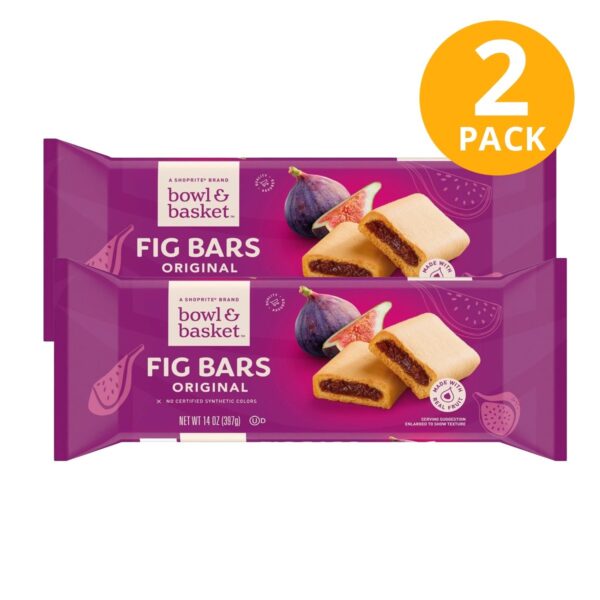 Bowl & Basket Fig Bar Cookies, 14 OZ (Pack de 2)