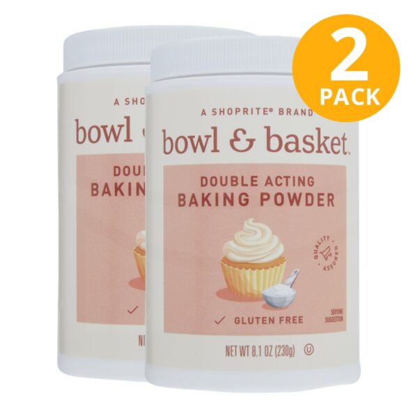 Bowl & Basket Double Acting Baking Powder, 8.1 OZ (Pack de 2)