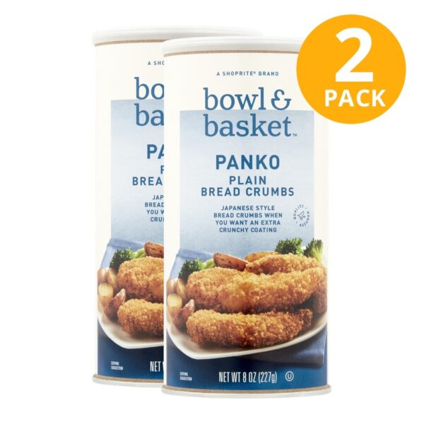 Bowl & Basket Plain Panko Breadcrumbs, 8 OZ (Pack de 2)
