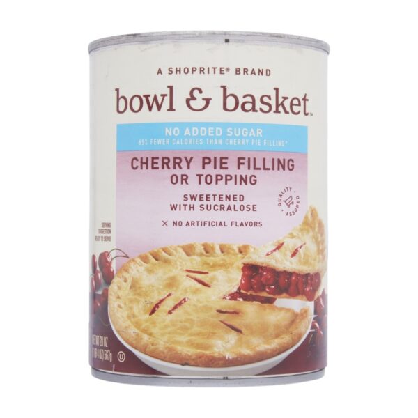 Bowl & Basket No Added Sugar Cherry Pie Filling, 20 OZ