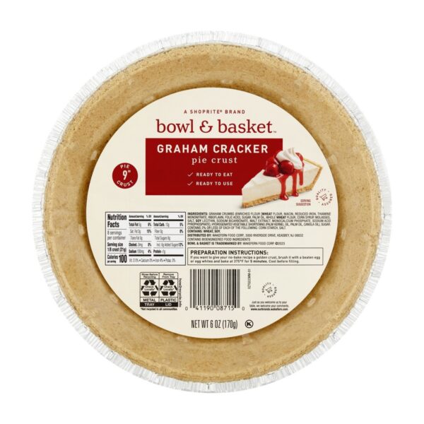 Bowl & Basket Graham Cracker Pie Crust, 6 OZ