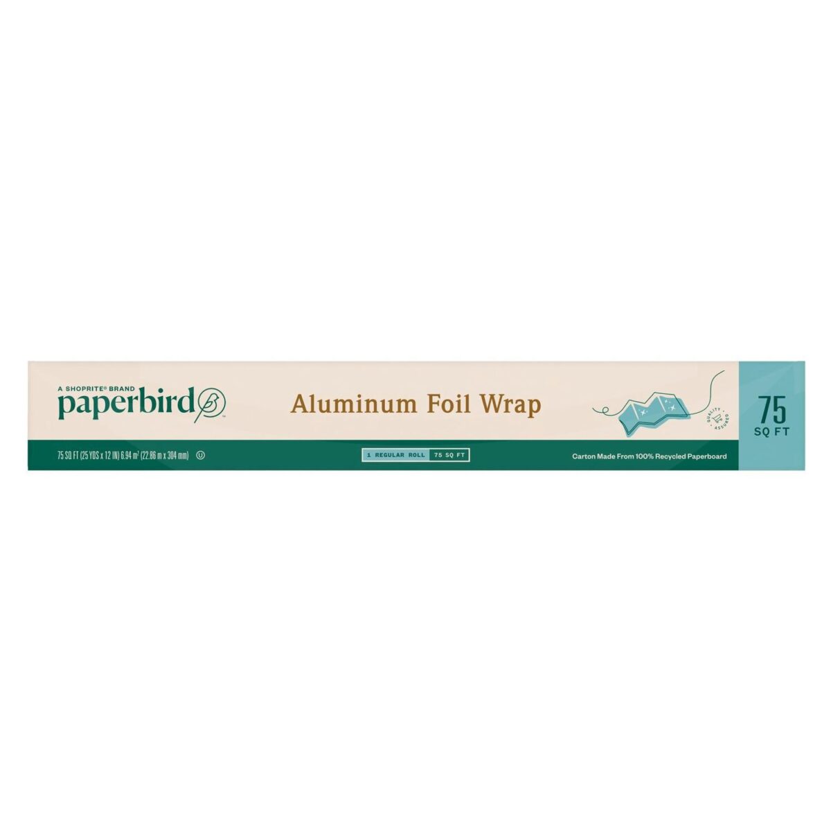 Paperbird Papel Aluminio Premium, 75 SQ FT
