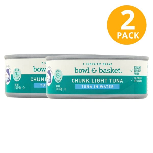 Bowl & Basket Chunk Light Tuna in Water, 5 OZ (Pack de 2)