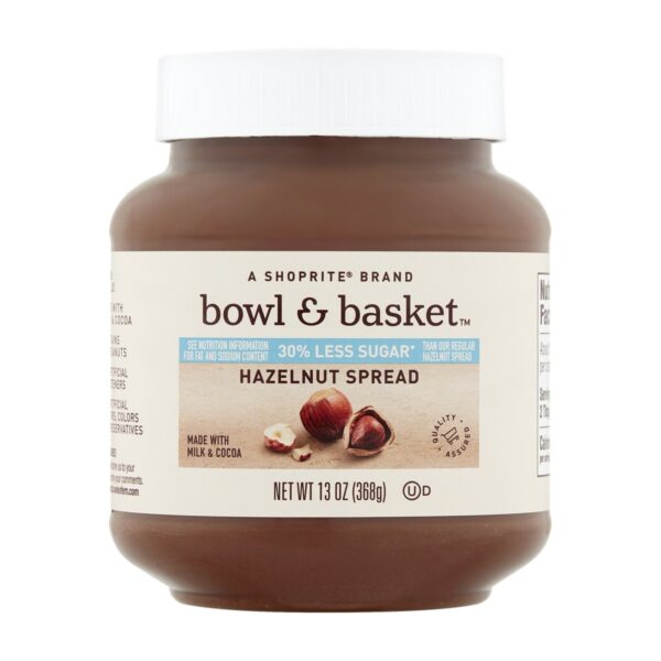 Bowl & Basket Reduced Sugar Hazelnut Spread, 13 OZ