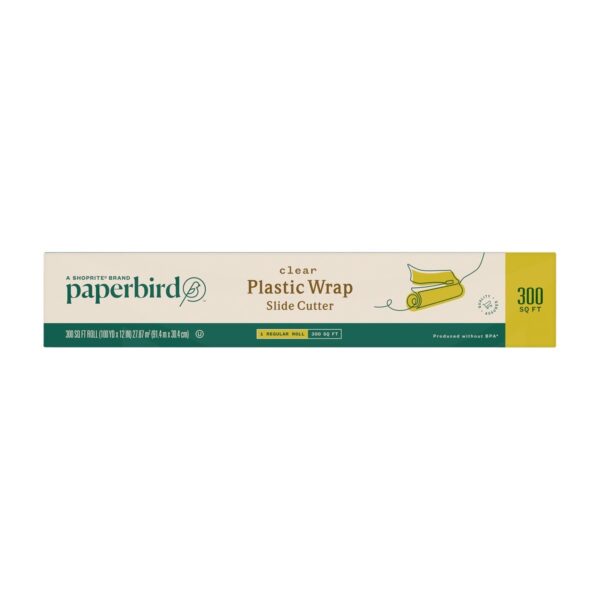 Paperbird Clear Plastic Wrap, 300 SQ FT