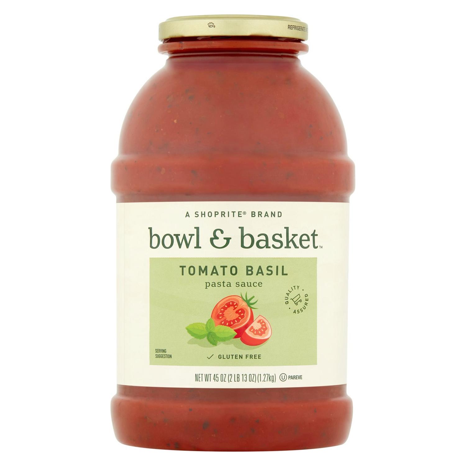 Bowl & Basket Salsa para Pasta Tomate y Albahaca, 45 OZ 1 Bowl & Basket Salsa para Pasta Tomate y Albahaca, 45 OZ