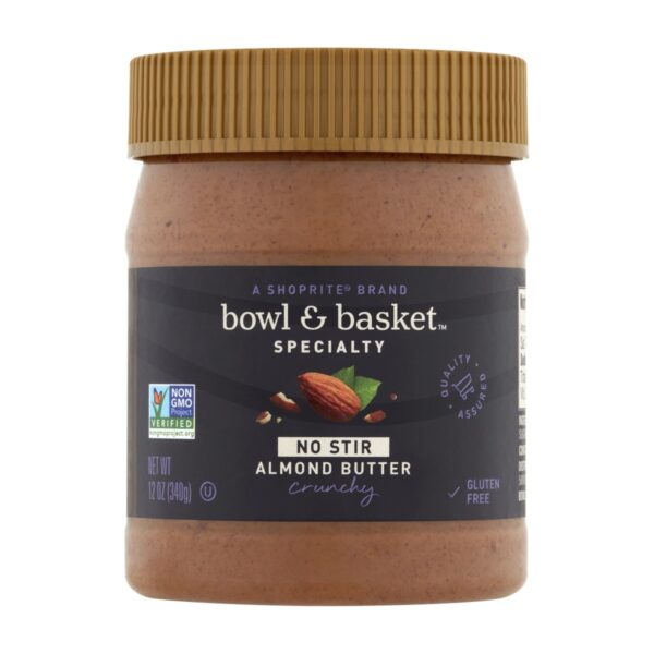 Bowl & Basket Specialty No Stir Almond Butter Crunchy, 12 OZ