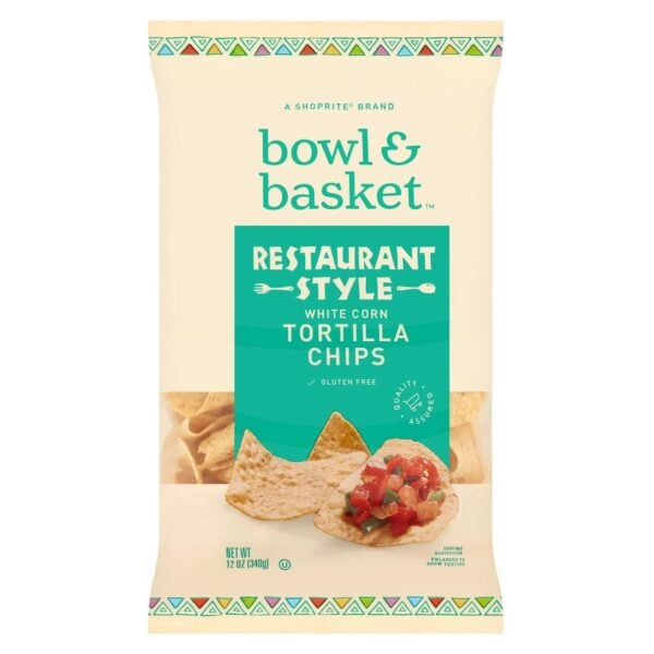 Bowl & Basket Tortilla Chips Estilo Restaurante, 12 OZ