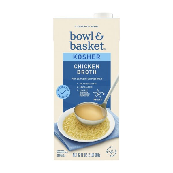 Bowl & Basket Kosher Chicken Broth, 32 OZ
