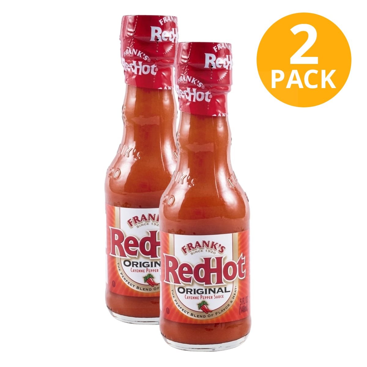 Frank's RedHot Original Hot Sauce, Salsa Picante, 5 OZ (Pack de 2) 1 Frank's RedHot Original Hot Sauce, Salsa Picante, 5 OZ (Pack de 2)