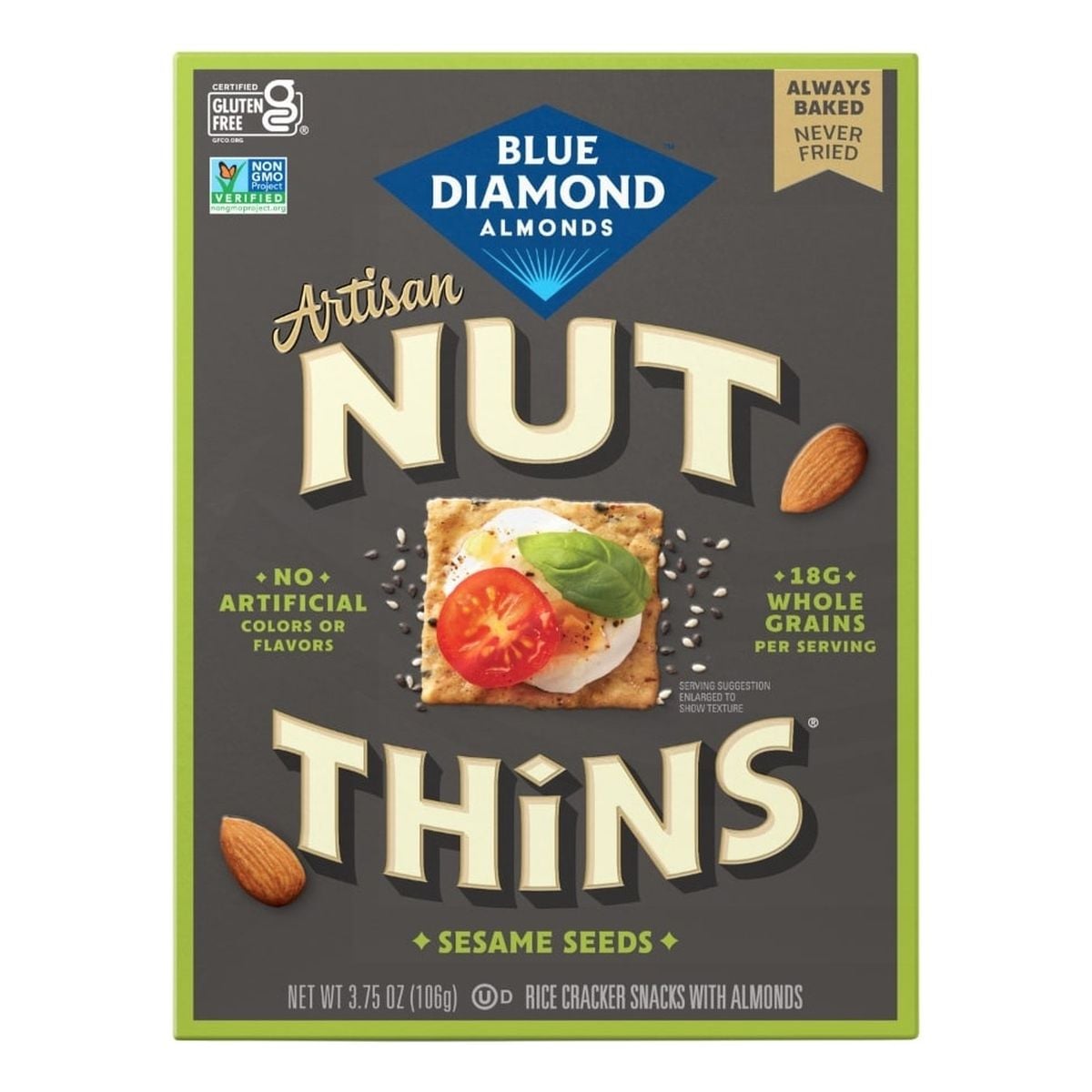 Nut-Thins Artisan Sesame Seed Crackers, 3 Nut-Thins Artisan Sesame Seed Crackers, 3.75 OZ