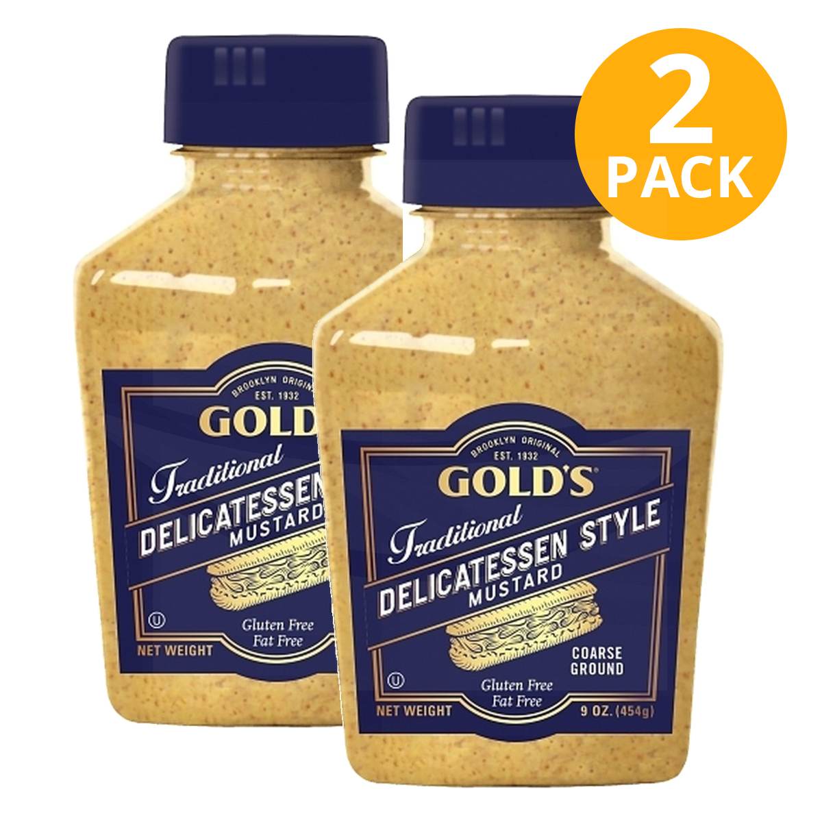 Gold's Deli Mustard, Mostaza, 9 OZ (Pack de 2) 1 Gold's Deli Mustard, Mostaza, 9 OZ (Pack de 2)