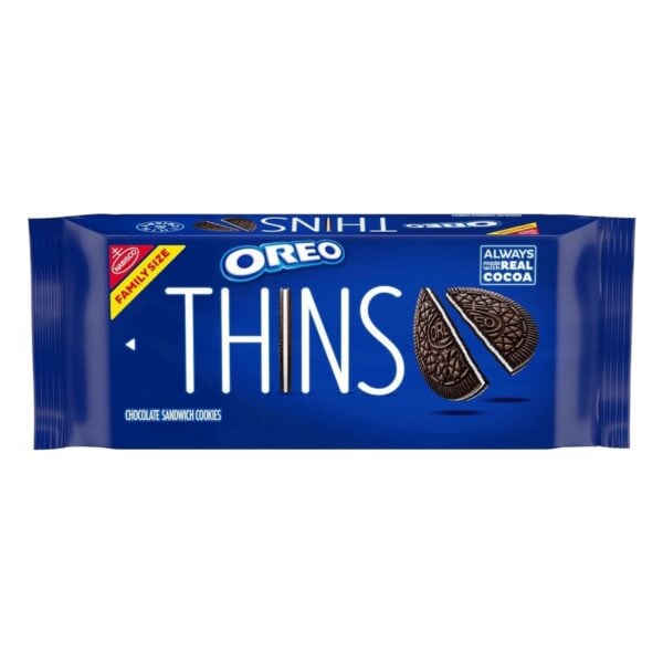Oreo Thins, Chocolate Sandwich Cookies Family Size, 334 gr