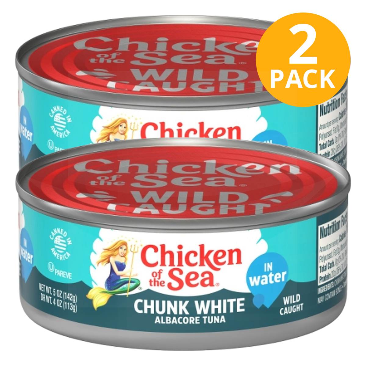 Chicken of the Sea Chunk Albacore Tuna in Water, 5 OZ (Pack de 2) 1 Chicken of the Sea Chunk Albacore Tuna in Water, 5 OZ (Pack de 2)
