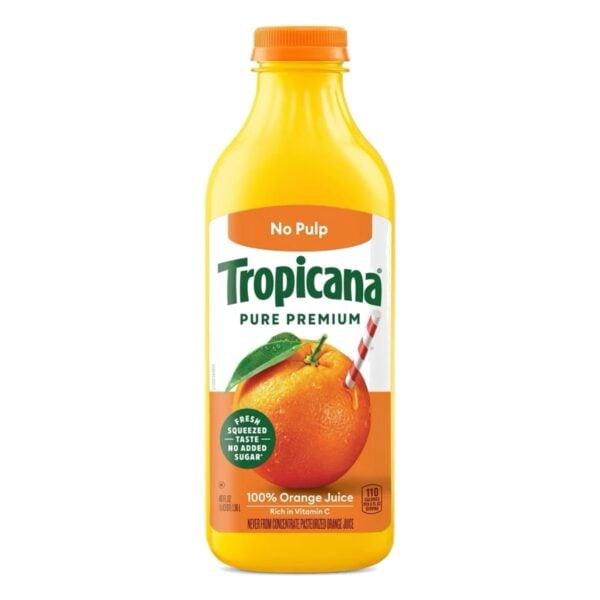 Tropicana Jugo de Naranja Original (Sin Pulpa), 100% Natural, 1.36 L