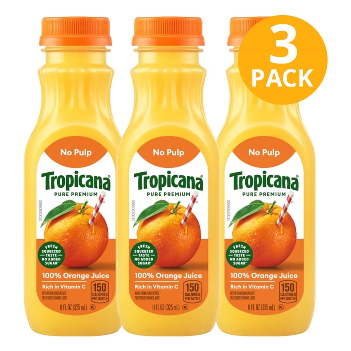 Tropicana Jugo de Naranja Original (Sin Pulpa), 100% Natural, 325 ml (Pack de 3) 1 Tropicana Jugo de Naranja Original (Sin Pulpa), 100% Natural, 325 ml (Pack de 3)