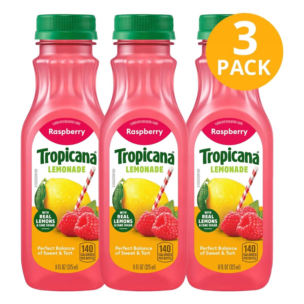Tropicana Limonada de Frambuesa, 100% Natural, 325 ml (Pack de 3) 1 Tropicana Limonada de Frambuesa, 100% Natural, 325 ml (Pack de 3)
