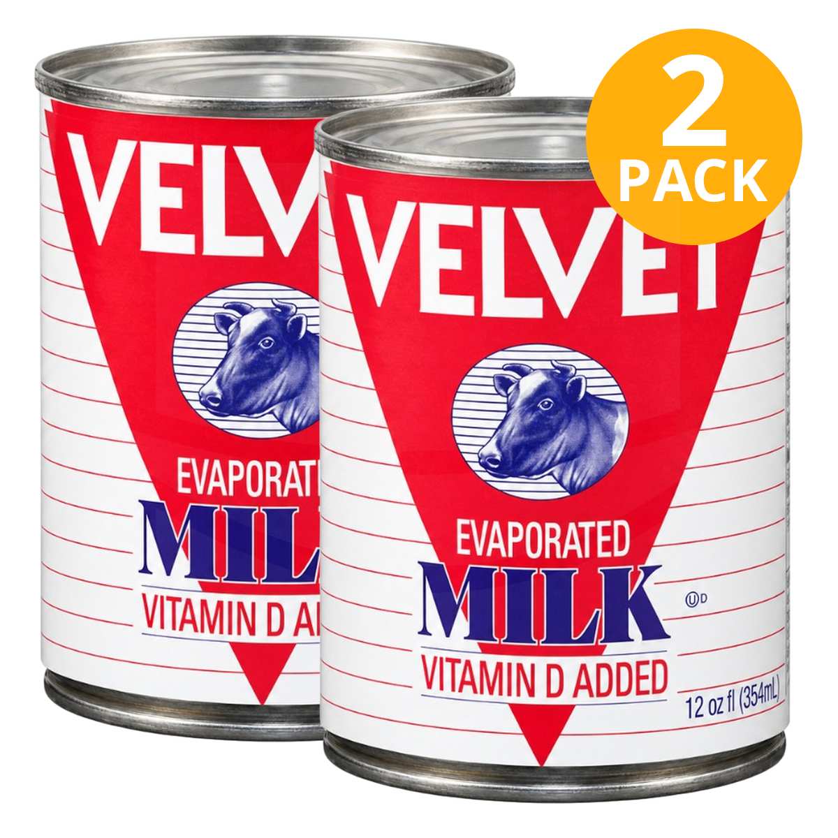 Velvet Leche Evaporada, 12 OZ (Pack de 2) 1 Velvet Leche Evaporada, 12 OZ (Pack de 2)