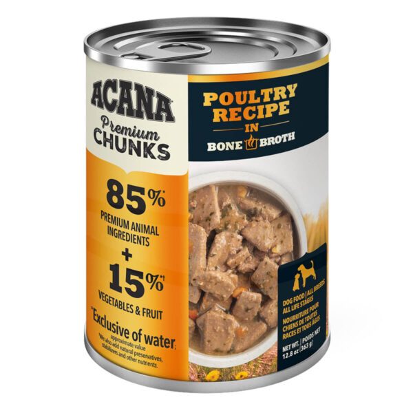 Acana Premium Chunks Poultry Recipe in Bone Broth, 363 gr