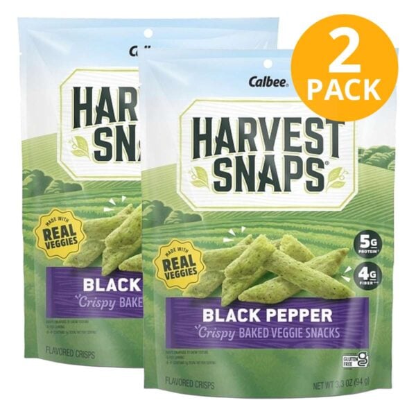 Harvest Snaps Green Pea Black Pepper, 3.3 OZ (Pack de 2)