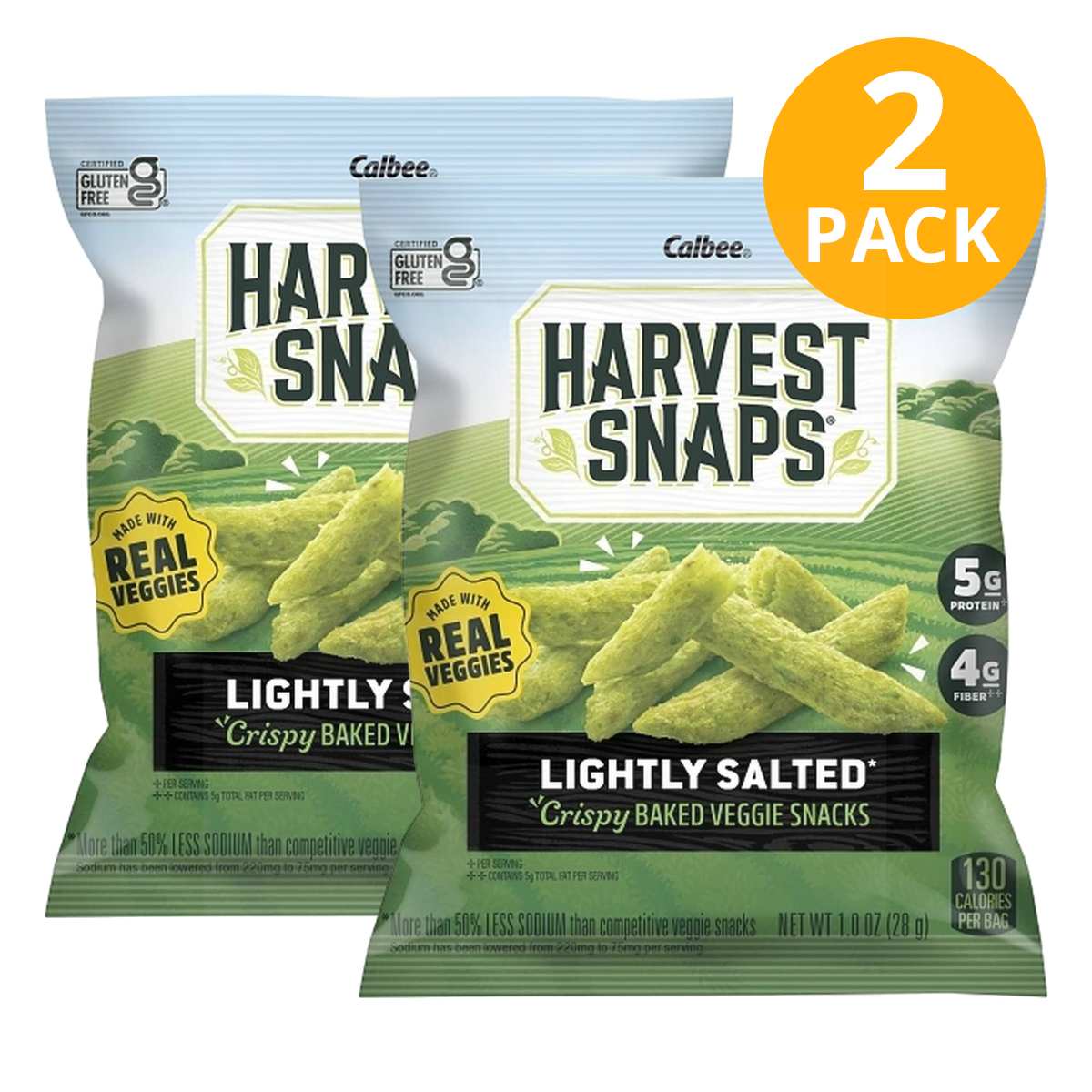 Harvest Snaps Green Pea Lightly Salted, 1 OZ (Pack de 2) 1 Harvest Snaps Green Pea Lightly Salted, 1 OZ (Pack de 2)