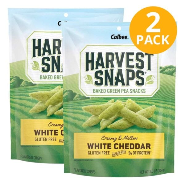 Harvest Snaps Green Pea White Cheddar, 3 OZ (Pack de 2)