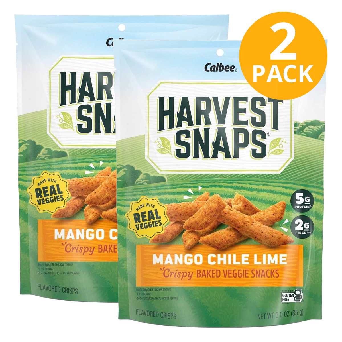 Harvest Snaps Mango Chile Lime Lentil, 3 OZ (Pack de 2) 1 Harvest Snaps Mango Chile Lime Lentil, 3 OZ (Pack de 2)