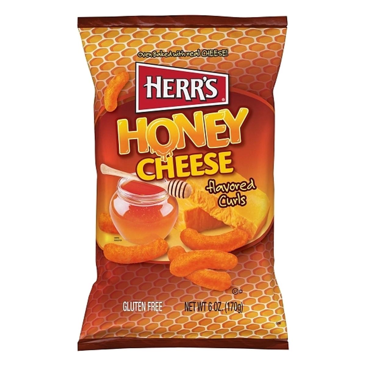 Herr's, Honey Cheese Curls, 6 OZ 1 Herr's, Honey Cheese Curls, 6 OZ