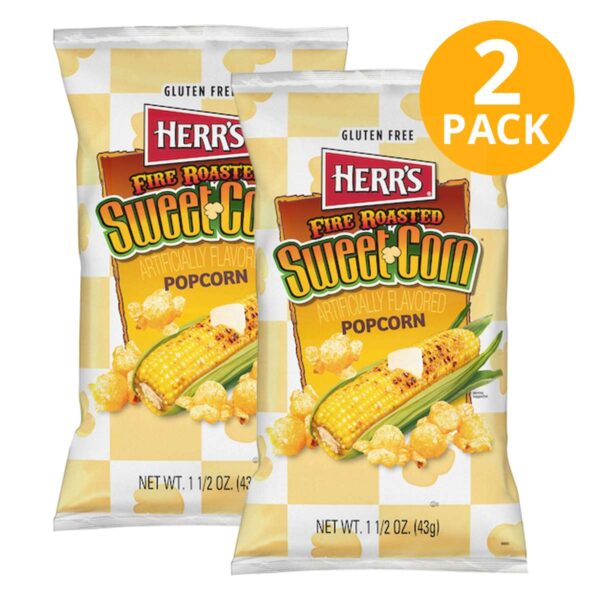 Herr's, Fire Roasted Sweet Corn Popcorn, 1.5 OZ (Pack de 2)