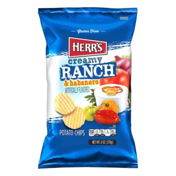 Herr's, Creamy Ranch Habanero Chips, 6 OZ