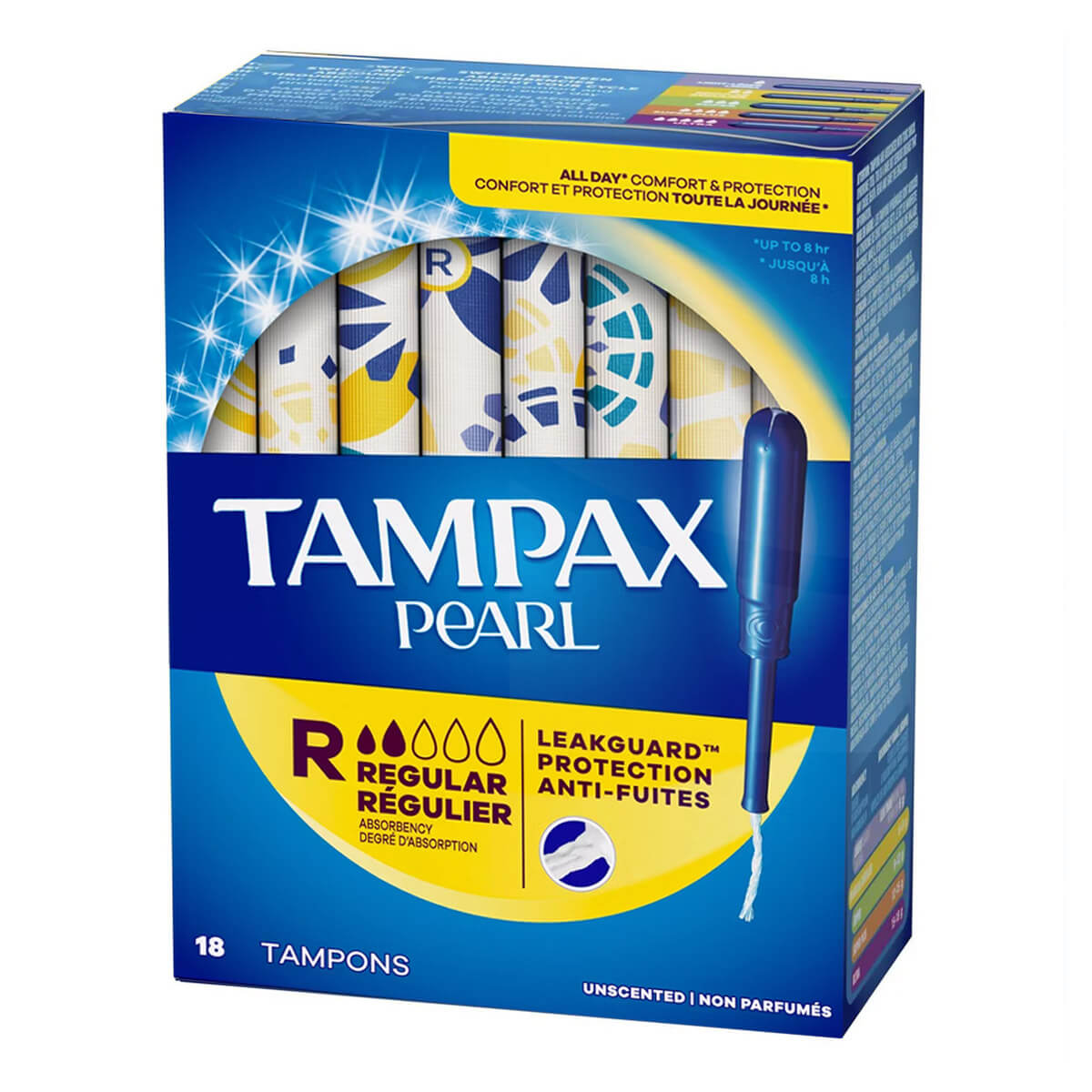 073010004542 Tampax Pearl Regular, 18 Tampones - Imagen 1