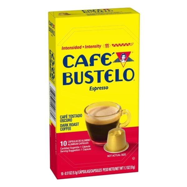 Café Bustelo Espresso Dark Roast, Nespresso, 10 Cápsulas