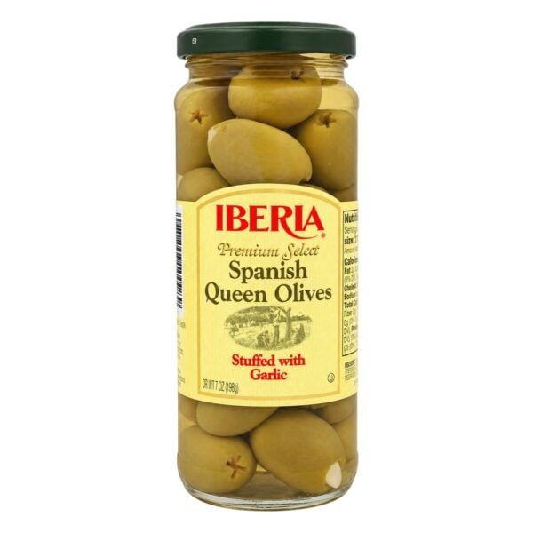 Iberia Aceitunas Reina Rellenas de Ajo, 7 OZ