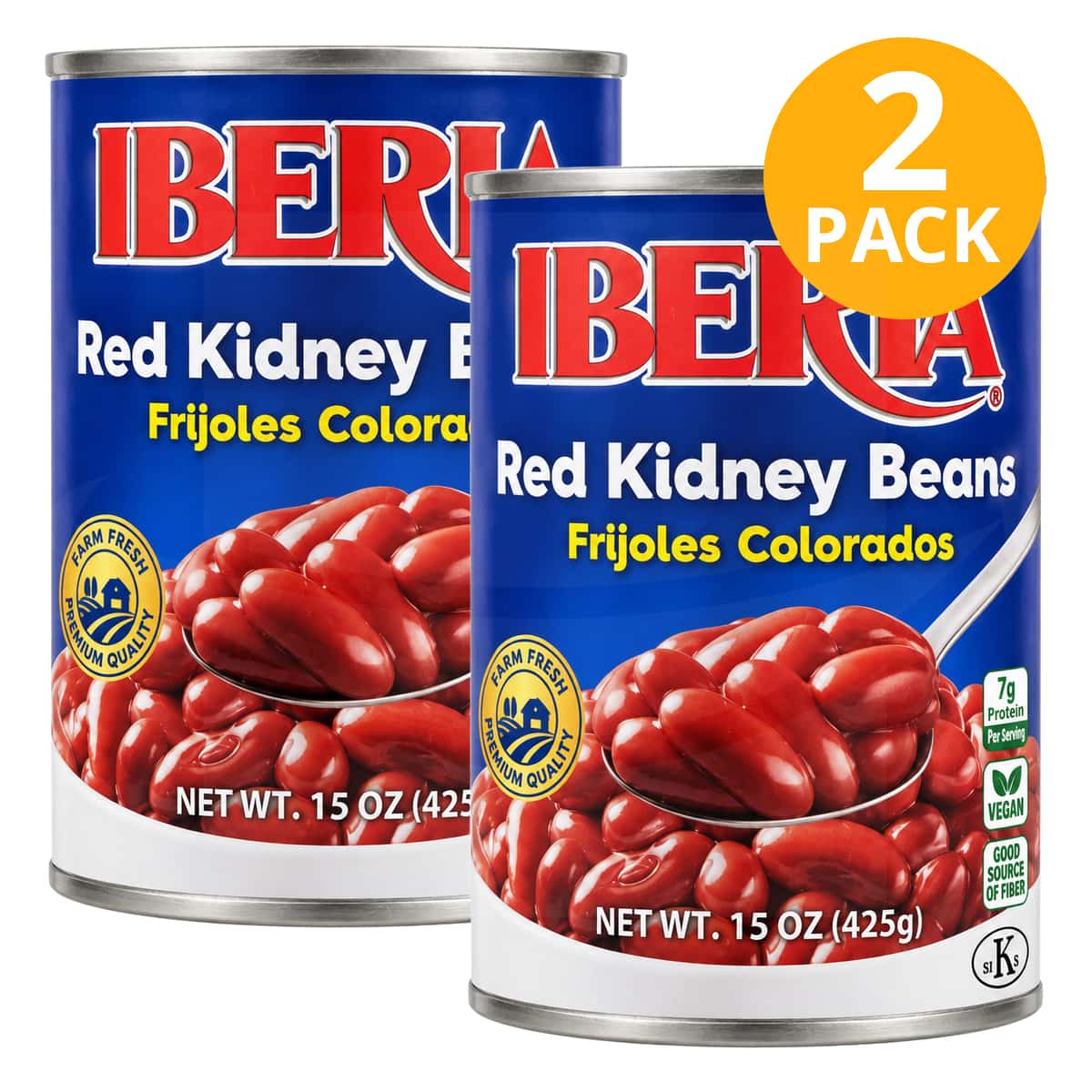 075669101702b Iberia Frijoles Colorados (Red Kidney), 15.5 OZ (Pack de 2) - Imagen 1