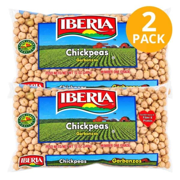 Iberia Garbanzos Secos, 12 OZ (Pack de 2)