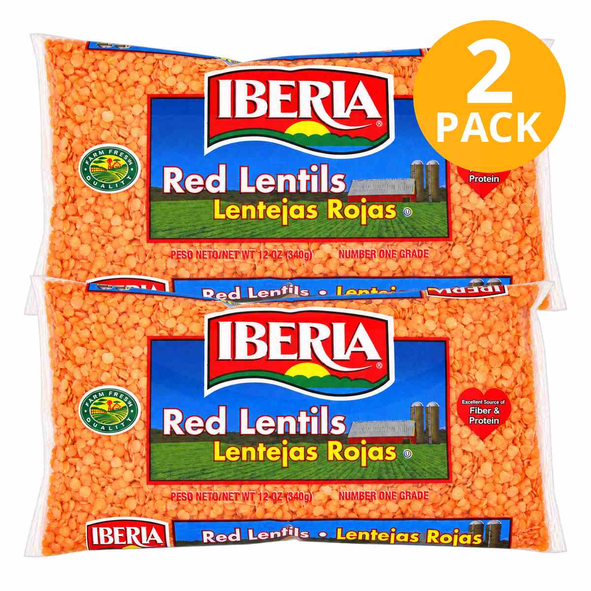 Iberia Lentejas Rojas, 12 OZ (Pack de 2) 1 Iberia Lentejas Rojas, 12 OZ (Pack de 2)