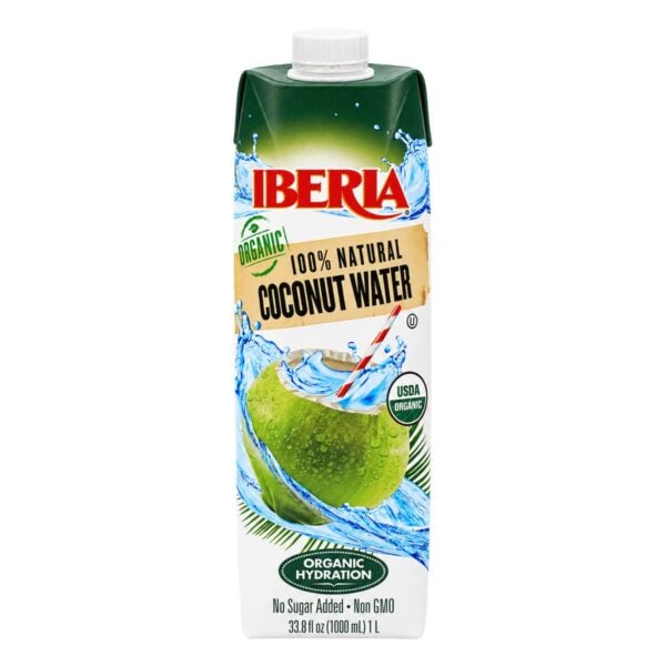 Iberia Agua de Coco Orgánica 100% Natural, 1 L