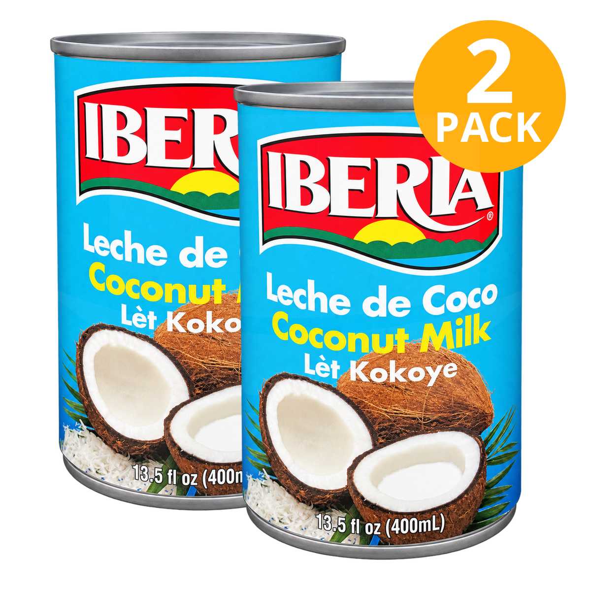 Iberia Leche de Coco, 13 Iberia Leche de Coco, 13.5 OZ (Pack de 2)