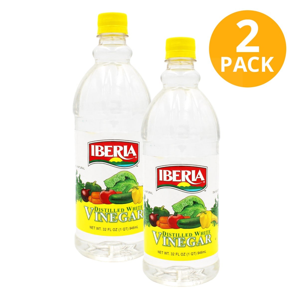 Iberia Vinagre Blanco Destilado, 32 OZ (Pack de 2) 1 Iberia Vinagre Blanco Destilado, 32 OZ (Pack de 2)
