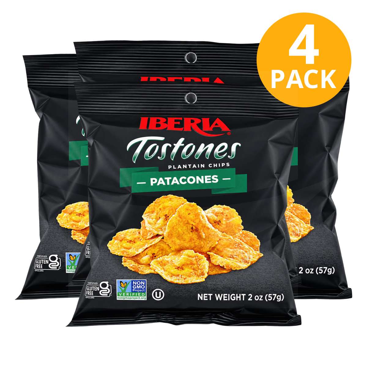 Iberia Tostones de Plátano (Patacones), 2 OZ (Pack de 4) 1 Iberia Tostones de Plátano (Patacones), 2 OZ (Pack de 4)