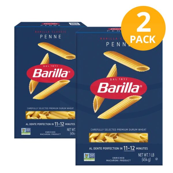 Barilla Pasta Penne, 454 gr (Pack de 2)