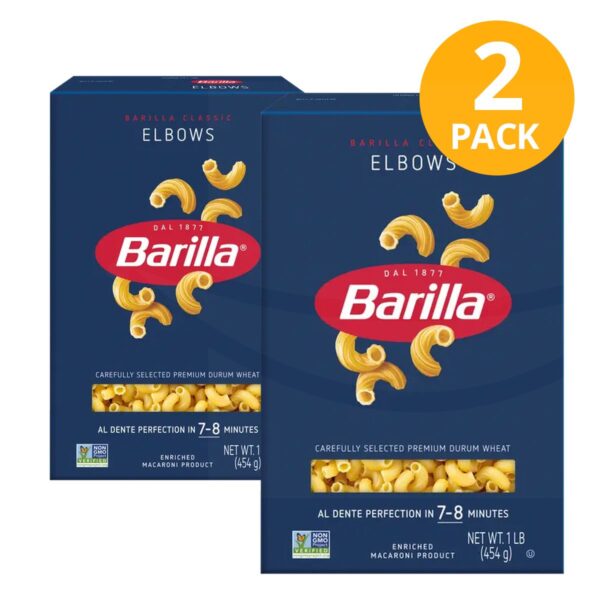 Barilla Pasta Elbows, 454 gr (Pack de 2)