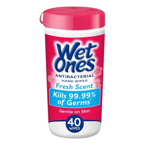 Wet Ones Antibacterial, Toallitas para Manos, Fresh Scent, 40 Unidades