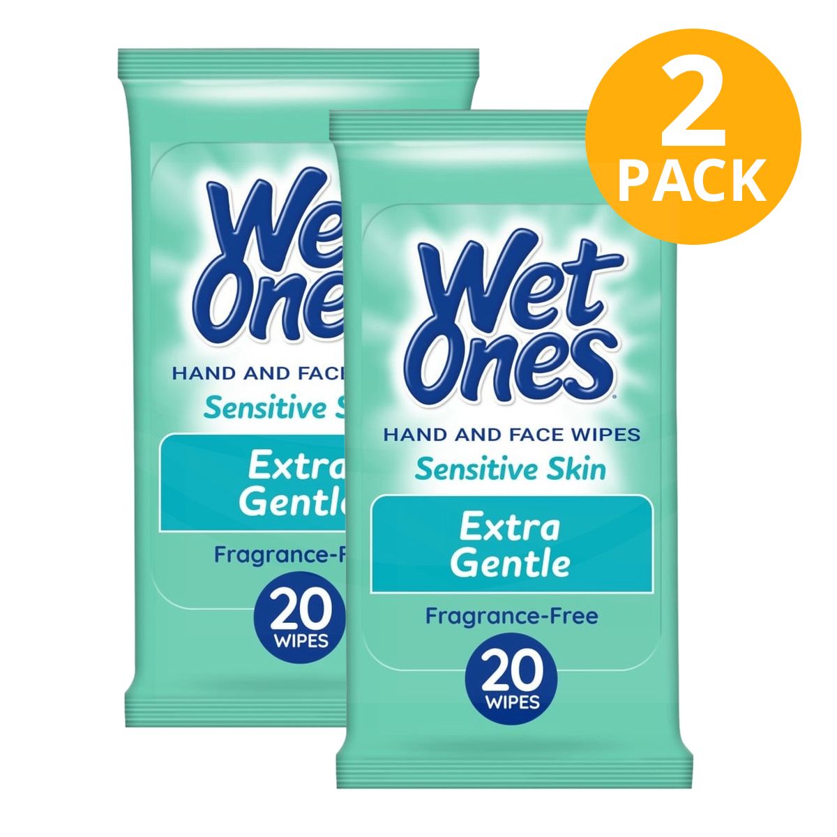 Wet Ones Sensitive Skin, Toallitas para Manos y Cara, Travel Pack, 20 Unidades (Pack de 2) 1 Wet Ones Sensitive Skin, Toallitas para Manos y Cara, Travel Pack, 20 Unidades (Pack de 2)