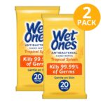 Wet Ones Antibacterial, Toallitas para Manos, Tropical Splash, Travel Pack, 20 Unidades (Pack de 2)