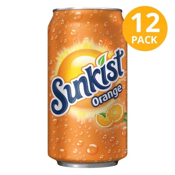 Sunkist Orange Importada, 355 ml (Pack de 12)