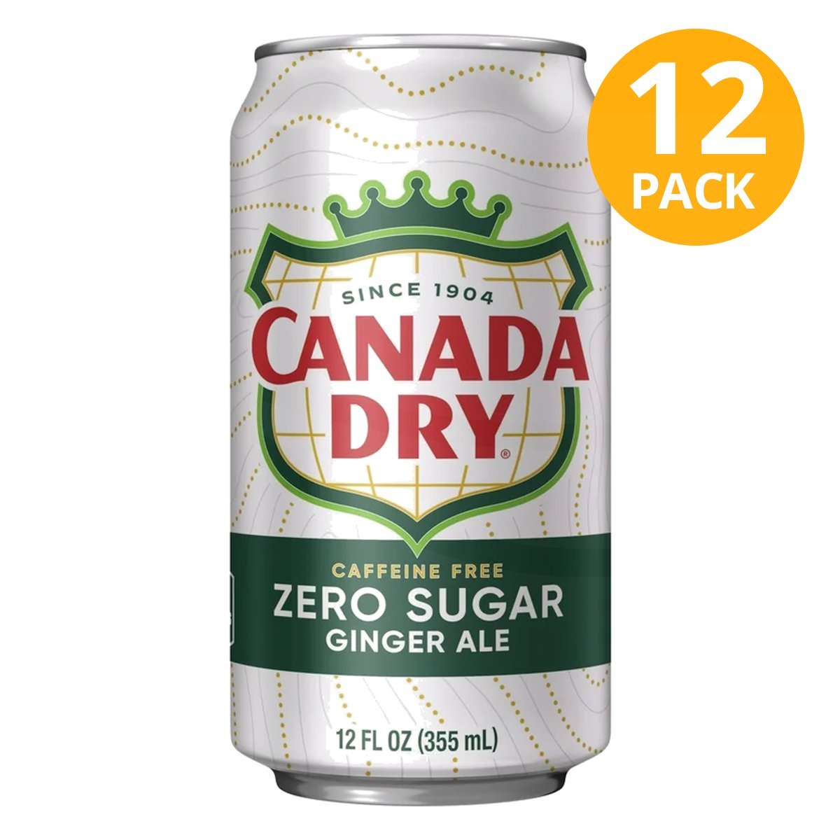 Canada Dry Ginger Ale Zero Sugar Importada, 355 ml (Pack de 12) 1 Canada Dry Ginger Ale Zero Sugar Importada, 355 ml (Pack de 12)