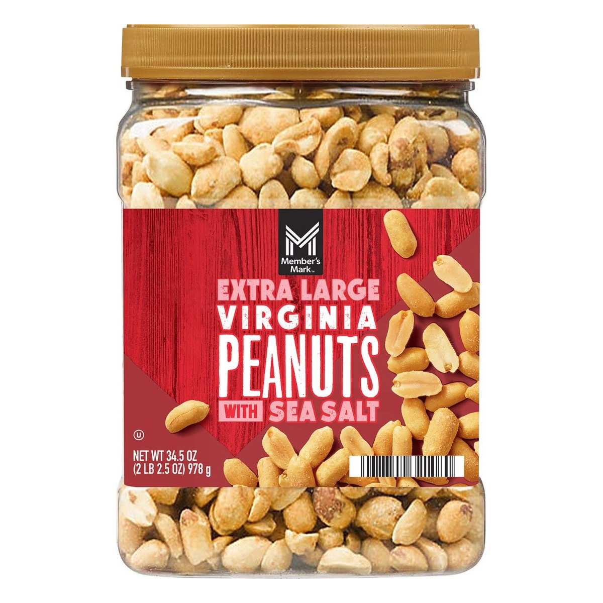 Maní Virginia Extra Large Member's Mark with Sea Salt, 34 Maní Virginia Extra Large Member's Mark with Sea Salt, 34.5 OZ
