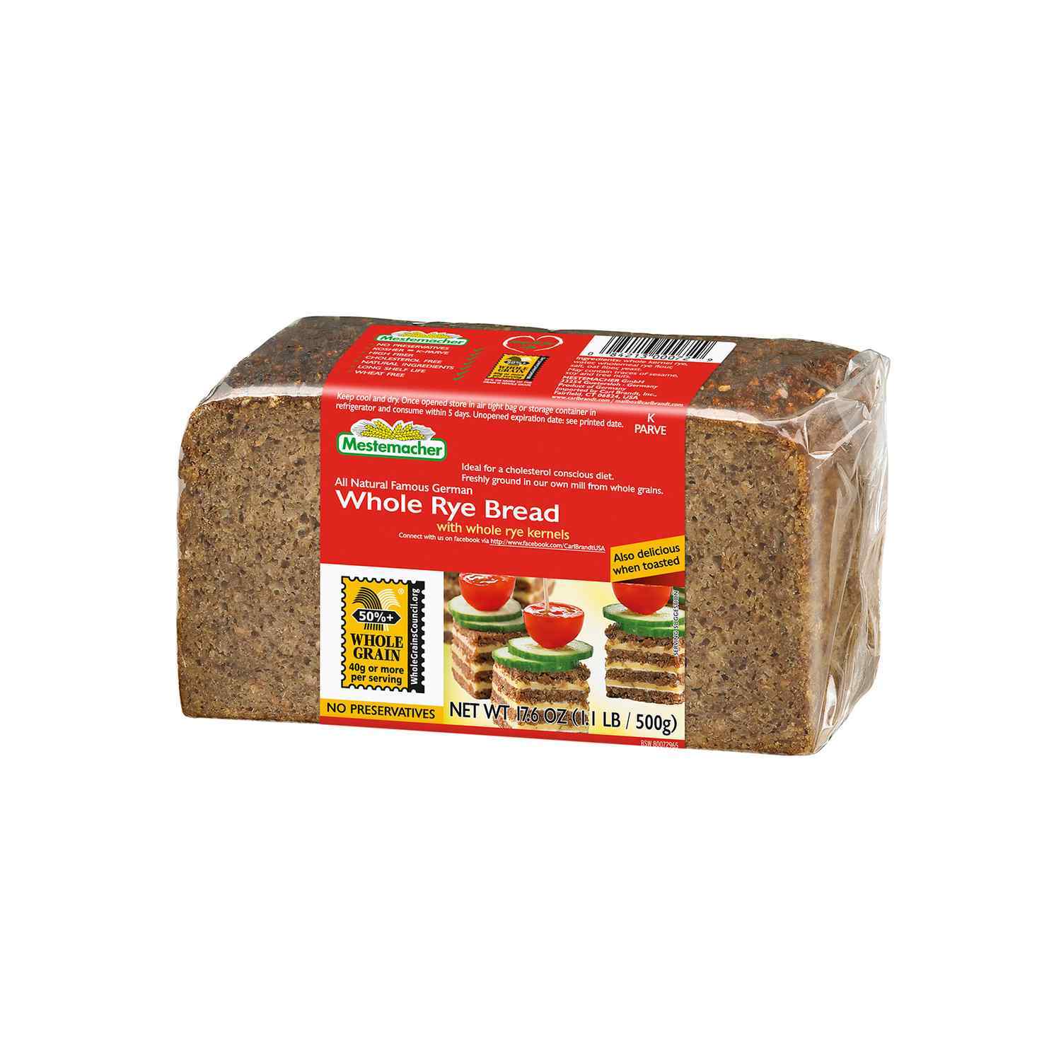 Pan de Centeno Integral Mestemacher, 500g 1 Pan de Centeno Integral Mestemacher, 500g