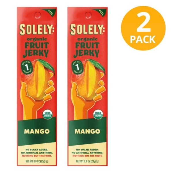 Solely Organic Mango Fruit Jerky 0.8 OZ (Pack de 2)
